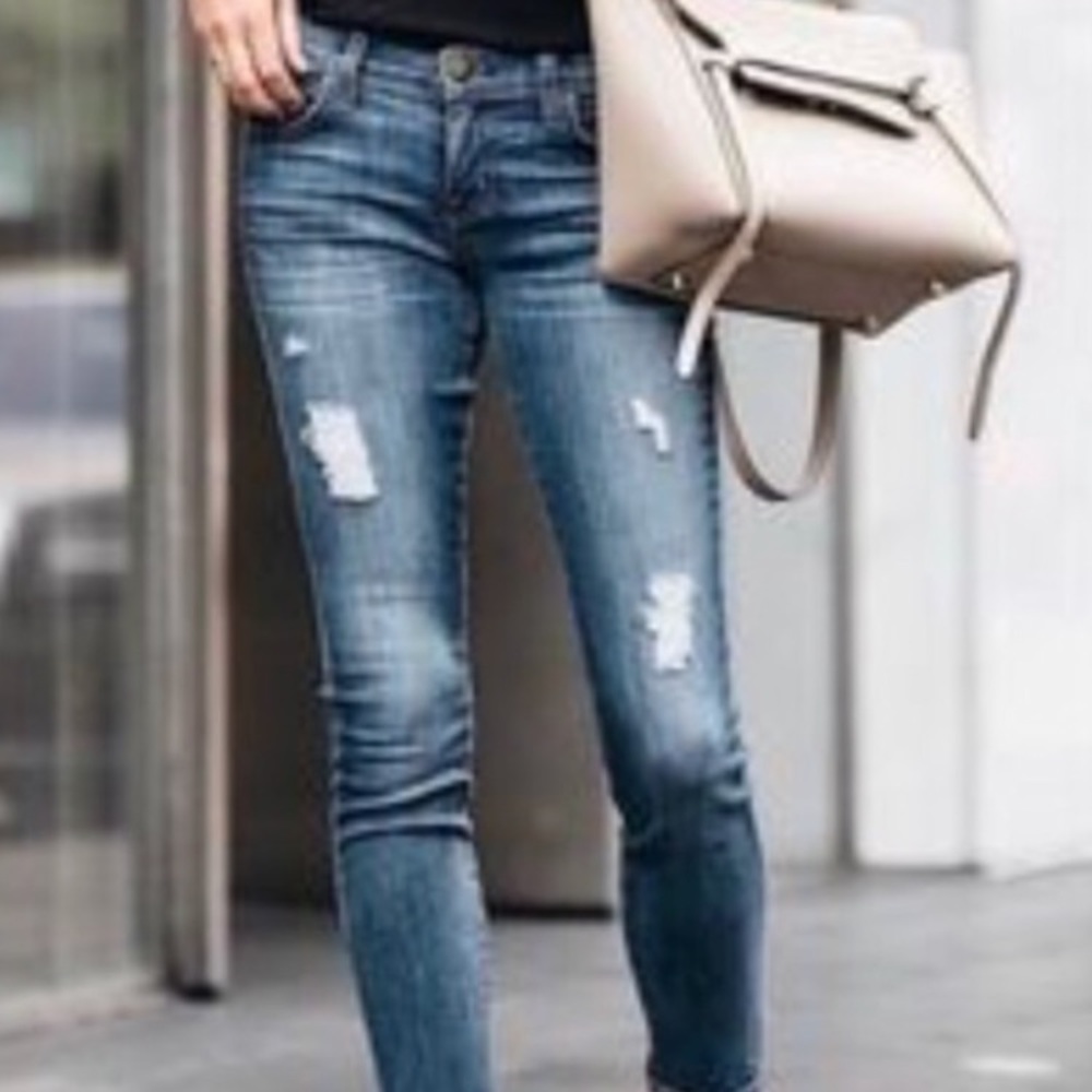 Current Elliot The Stiletto distressed jeans